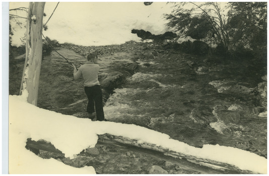 Ray Meyer at Kiewa RIver near Blair's Hut