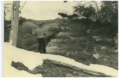 Ray Meyer at Kiewa RIver near Blair's Hut