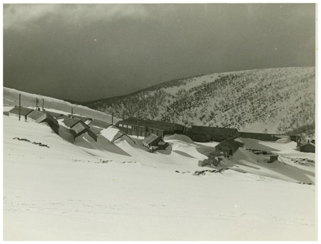 Rocky Valley Camp covered in snow.