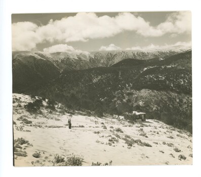 Spion Kopje From Falls Creek with Skyline Lodge to the right