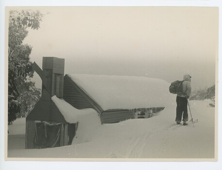 Ray Meyer at Roper's Hut, Bogong High Plains