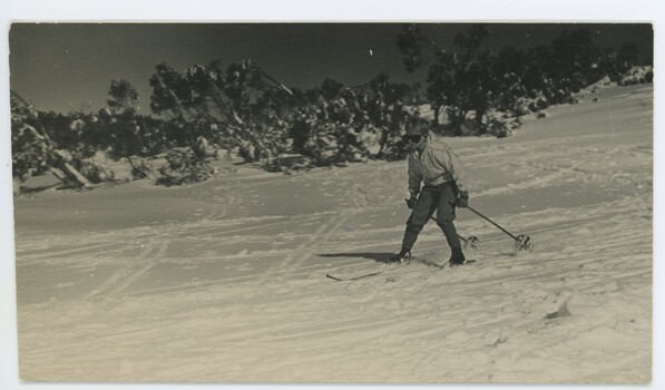John Meyer near Wilkie. Hut amongst trees
