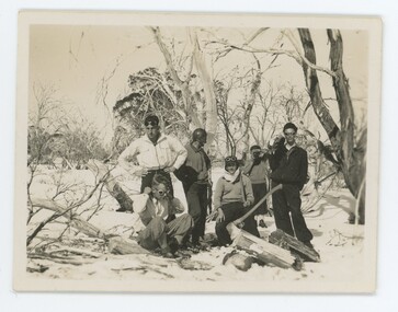 Group of friends near Near Fitz's Hut