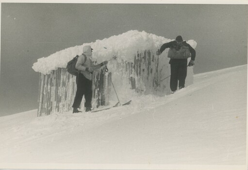 Summit Hut Mt. Bogong - Ray Meyer and Wal Johnson. 