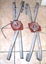 Set of snow wheel clamp set