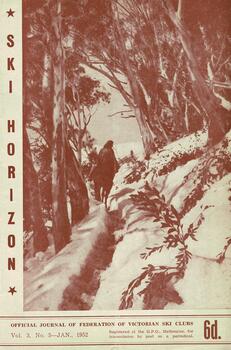 Rider on horseback in snow covered landscape.