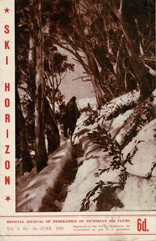 Rider on horseback in snow covered landscape.