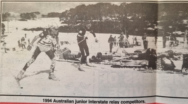 Competitors in the relay event