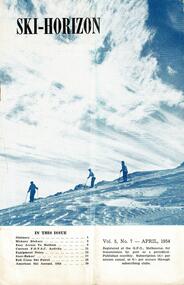 Three skiers on a slope beneath cloudy skies.