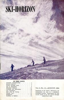 Three skiers on a slope beneath cloudy skies.