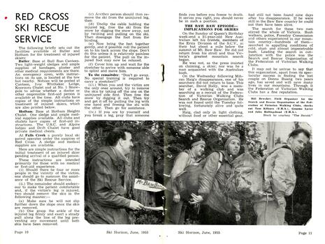 A double page outlining the facilities and services of the Red Cross Ski Service.