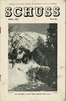 Title and image title "On the Road to Falls Creek, Bogong High Plains