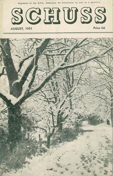 Track beside trees in the snow.