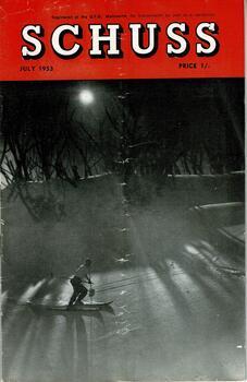 Skier in the moonlight.