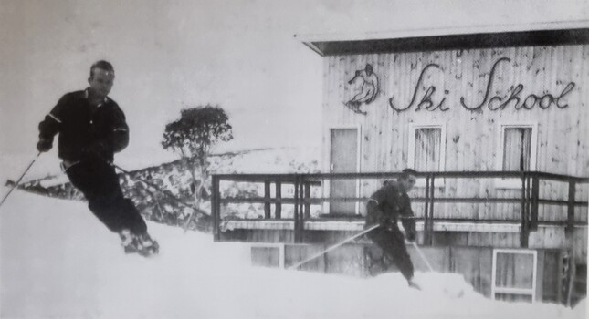 Bernhardt Ploberger and Felix Soratroi near Falls Creek Ski School