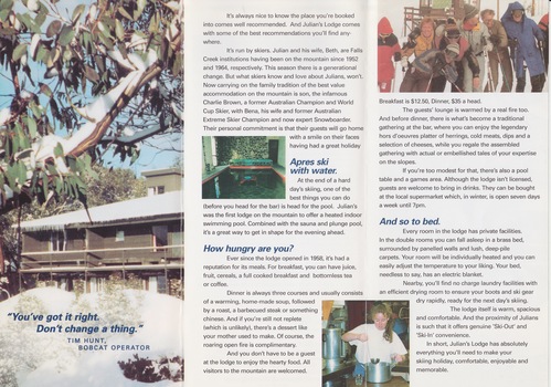 Julian's Lodge Flyer inside page