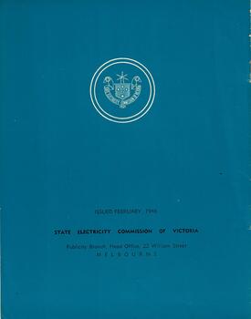 Back cover and emblem of the State Electricity Commission