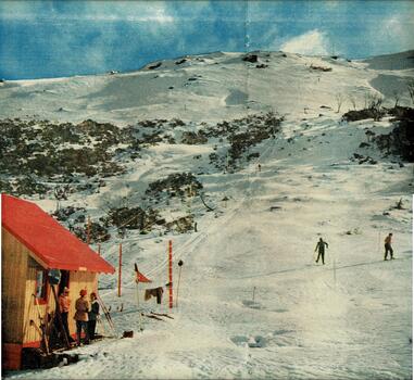 Ski Tow House and skiers
