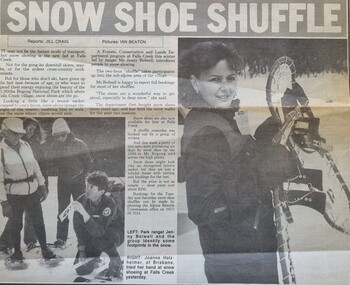 Article 'Snow Shoe Shuffle" including two images