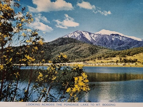  Looking across the pondage lake to Mt Bogong.