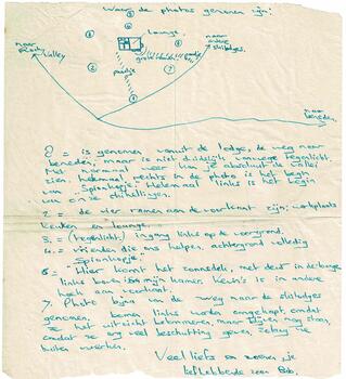 Sketch map of Grand Coeur area and notes