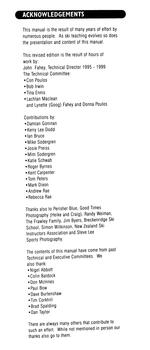 Australian Professional Ski Instructors Manual - Acknowledgements