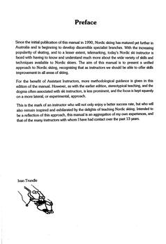The Australian Nordic Ski Instructor Manual Preface