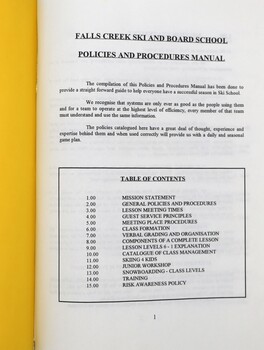 Instructors Handbook Table of Contents 