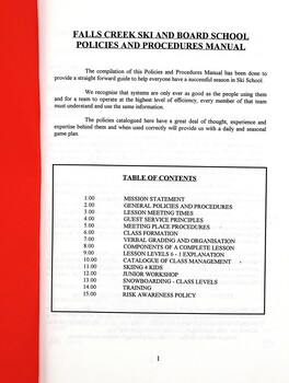 Instructors Handbook Table of Contents 1999