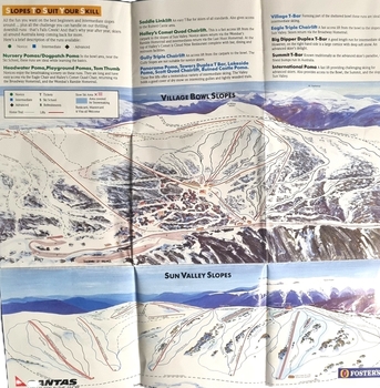 Information flyer centrefold map and legend.