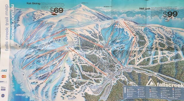 Falls Creek Map from Trail Guides