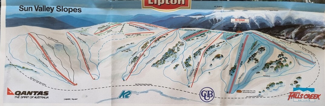 Map - Sun Valley Slopes, Falls Creek