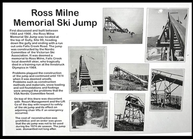 Ross Milne Memorial Ski Jump Display Board