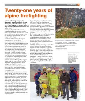 Twenty one years of Alpine Firefighting at Falls Creek