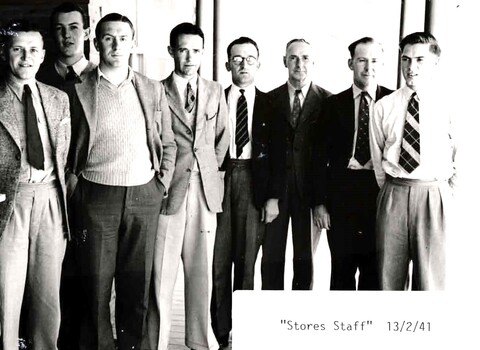 "Stores Staff" Bogong Village 13 February 1941