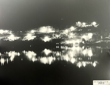 Night Scene Bogong Village from Junction Dam - September 1947