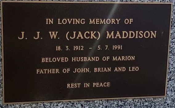 Jack Maddison's grave, Tawonga Victoria