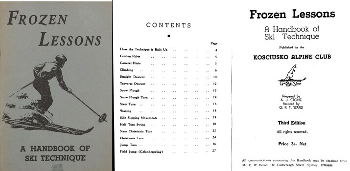 Frozen Lessons  -  Cover, Table of Contents and Front page