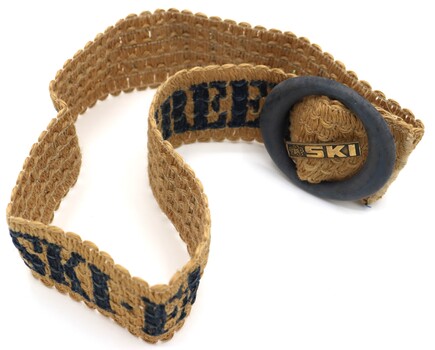 Woven Hessian belt with metal and plastic buckle