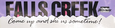 Falls Creek Sticker with purple background