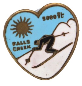 Badge - Falls Creek 5080 ft blue, white and gold