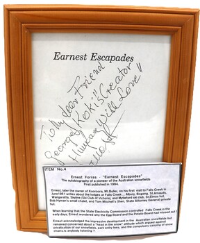 Earnest Escapades - framed autograph and sign