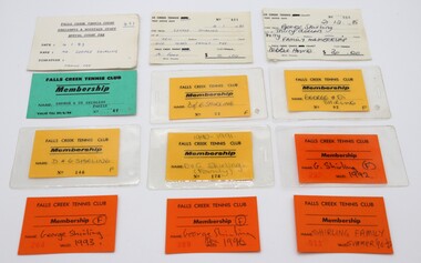 Collection of Tennis Membership Cards - Shirling Family