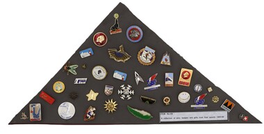 A Collection of pins, badges and gifts from Koki Guests 1965 - 1969