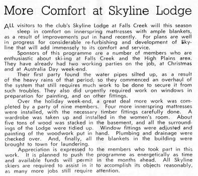 Improvements at Skyline Lodge at Falls Creek