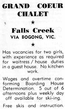 Job Vacancies at Grand Coeur Chalet