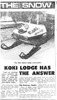 Koki Alpine Lodge Snowmobile