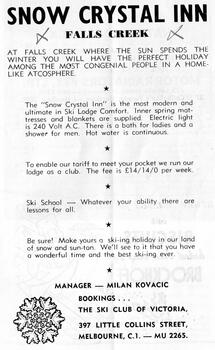 Advertisement - Snow Crystal Inn