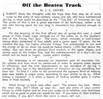 Article - Off The Beaten Track