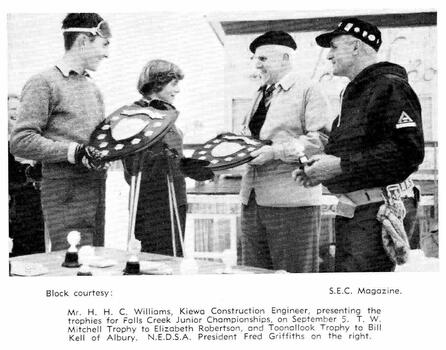 Falls Creek Junior Championship Trophy Presentation September 1958